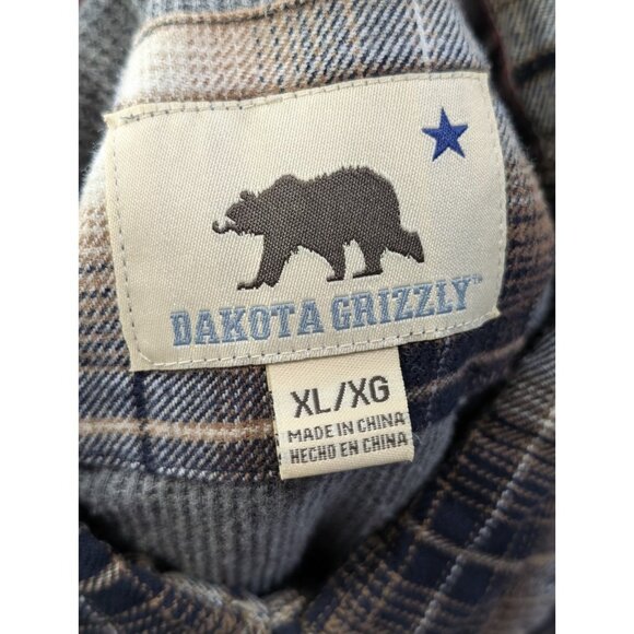 Dakota Grizzly Flannel Shirt Jacket Mens XL Brown Plaid Lined Snap Front Shacket - Picture 3 of 11